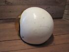 Vintage 1960 s Daytona 300 Motorcycle White Open Face Helmet With Shield