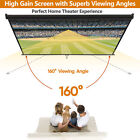 72  Roll Down Pull Down Projection Projector Screen 4 3 Hd Movie Theater Black
