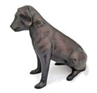 Vintage 1990 s Heavy Cast Bronze Brass Lab Retriever Dog Statue Figurine