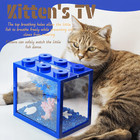Small Betta Fish Tank  Mini Fish Tank Aquarium Tank Kit With Blue Gravel   Resin