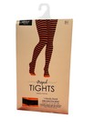 Orange And Black Ladies Striped Tights One Size Adult Halloween Accessory New