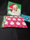 1950s 1960s Christmas Wrapping Paper In Original Box  Pink W  Santa Clause
