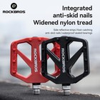 Rockbros Bike Pedals 9 16  Large Platform Nylon Non-slip Mountain Bicycle Pedals