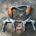 Vtg Balilla Italian Center Pull Brake Set Levers And Calipers 1960s With Hoods