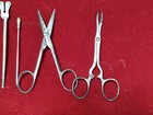 Vintage Antique Military Medical Kit Partial Syringe Scissors Tweezers Leather