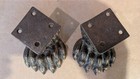 Pair Of Antique Brass Lions Feet Ornate