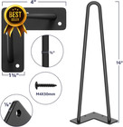 16  Hairpin Furniture Legs Set Of 4 Metal Table Legs Black W  Floor Protectors