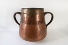 Antique Large Hand-hammered Copper Pot   Cauldron - Primitive Farmhouse Decor