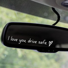 2pcs I Love You Drive Safe Heart Mirror Decal Sticker Vinyl Truck Window Car New
