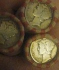  Roll  Mixed Wheat Pennies  Circulated  50  Coins With 1 meceruydime End  