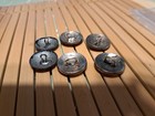 6 Vintage Silver Conchos 