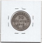 1912 Newfoundland 20 Cents Silver Coin - Vg