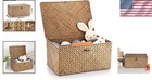 Rustic X-large Seagrass Basket With Lift-off Lid - Perfect For Home Organization