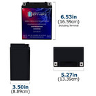 Yb14l-a2 12-volt 12ah Replacement Battery For Exide 14l-a2  Xt14l-a2