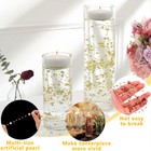 50 Pcs Artificial Floating Beads For Centerpieces Vases  Clear 8 3mm String B   