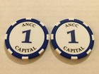 Lot Of Two Rare Army Navy Country Club Eagle Poker Chips  Ancc 1 Capital