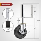 Rueda Giratoria Para Port  n Con Resorte Y Freno Lateral 220 Lb Carga M  x