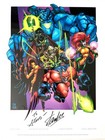 Stan Lee Signed The Nullifiers Of The 7th Portal Print Marvel Poster Framed