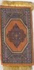 Dollhouse Antique Rugs C1900 Tobacco Cigarette Felts Mini Silk Fringe Lot Of 3