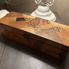 Vintage Japanese Yosegi Zaiku Wooden Marquetry Jewelry Trinket Box 11 Inch