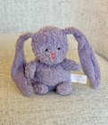 Vtg Russ Home Buddies Bunny Rabbit Thimble Purple Terry Cloth Plush Bean Bag 5   