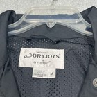 Footjoy Dryjoy Wind Rain Jacket Womens Medium Black Full Zip Snap Button Golf