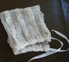 Antique Victorian Dolls Baby Bonnet Lace  mesh Lace  French Valenciennes