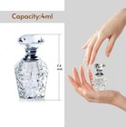 Crystal Cut Refillable Mini Perfume Bottle Glass 4ml Vintage Style 1-pack Clear 