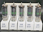 Date Matched Sleeve Of 5 Ge Jan 6197 Vacuum Tubes Tested Nos Calibrated Tv - 7