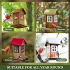 Kingsyard 4 Ports Wild Bird House Feeder Metal Hanging Seed Feeder Yard Garden