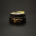 Vintage Fuchi   Kashira Crescent Moon   Bird For Japanese Samurai Katana Sword