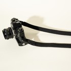 Black Flat Braid Paracord Camera Neck Strap Handmade 44    Peak Design Anchors