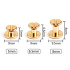 Flat Belt Screw Leather Craft Chicago Nail Brass Solid Rivet Stud Heads