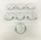 Set Of 7 Heavy Thick Round Clear Glass Tealight Candle Holders Wedding Decor