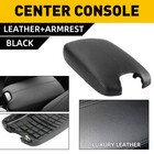 For 08-12 Honda Accord Leather Armrest Center Console Lid Cover W  Base Black Ea