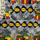Mens M African Dashiki Shirt Tribal Print Map Kente Ethnic Rasta Boho Handmade
