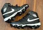 Size 11c Air Jordan 1 Mid Size 2y Cleats Black Kids Hf6883-001 Baseball Football