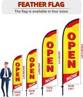 Custom Advertising Feather Flag Personalized Logo Only Flag For Business Outside