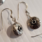 New All Solid 925 Sterling Silver Rondelle Dangling Dangle Pierced Earrings 3 4g