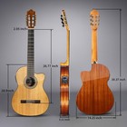 Thin Body Acoustic Electric Guitar 39 Inch Classical Nylon String Guitar For    