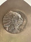Vtg Calumet Baking Powder Indian Chief Medallion Brass Bookends Signed Robbins