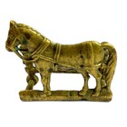 Vintage Brass Horse Napkin Mail Letter Holder Western Decor Fence Style