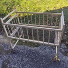 1920 s Antique Bassinet Crib On Wheels All Original   Good Refinishing Project  