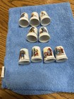 9 Vintage Christmas Theme Thimbles  Various Brands