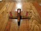 Vintage  1940 s-50 s Japan Tin Litho Mechanical Dragonfly  Friction Toy
