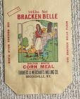 Vintage Bracken Belle Brooksville Ky  Bolted White Corn Meal 10 Lb  Paper Bag