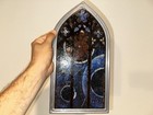 Stained Glass Window Panel Money Changer Virgin And Child Space Window Lot Of 3