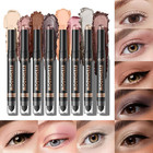 8colors Dual-ended Cream Eyeshadow Stick Set     Silky Smooth  Waterproof   Transf