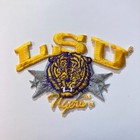 Lsu Tigers Vintage 1980s Official Ncaa Embroidered Iron-on Gold Team Logo Patch