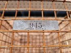 Vintage Wire Gym Locker Basket  Jersey City Nj Wire  Industrial  945 Rust